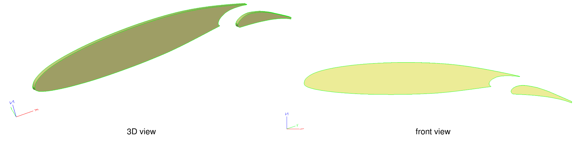 quasi-3D model in ESP for GA(W)-2 system configuration