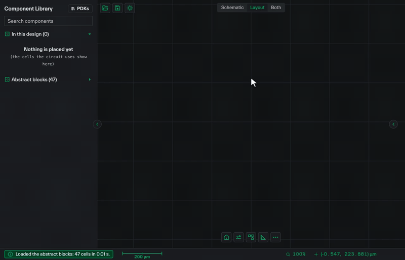 Build the MZI in the local GUI