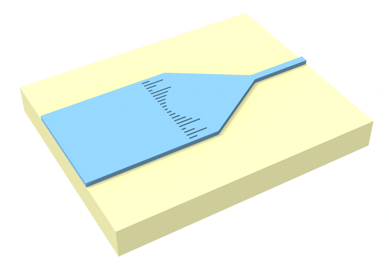 Schematic of the metalens waveguide taper