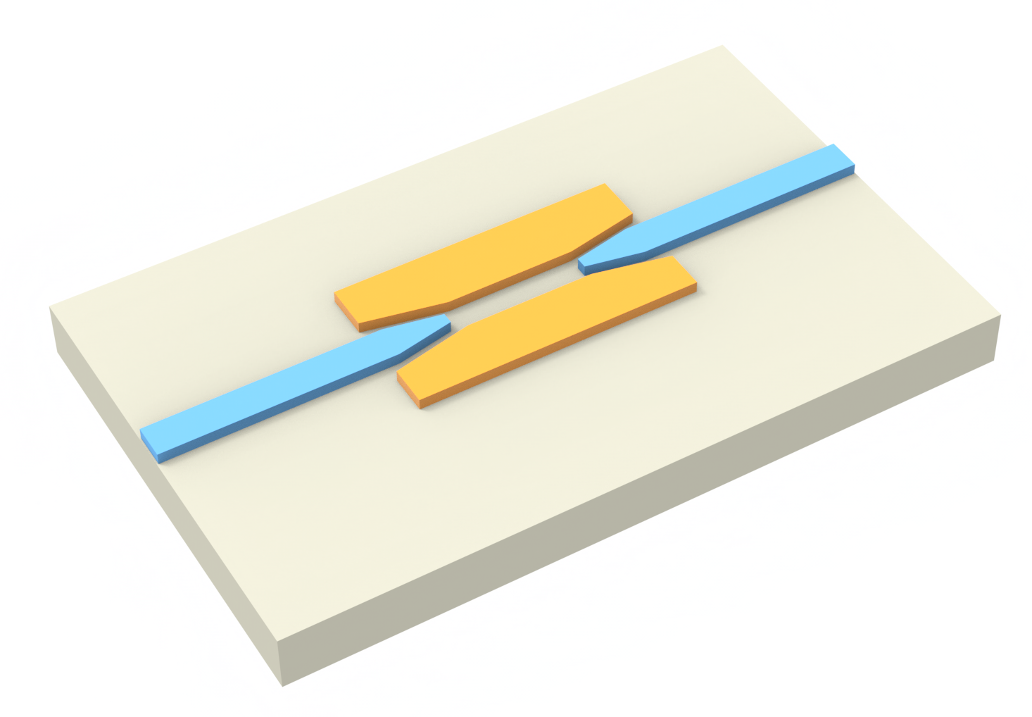 Schematic of the 2x2 MMI Power Splitter