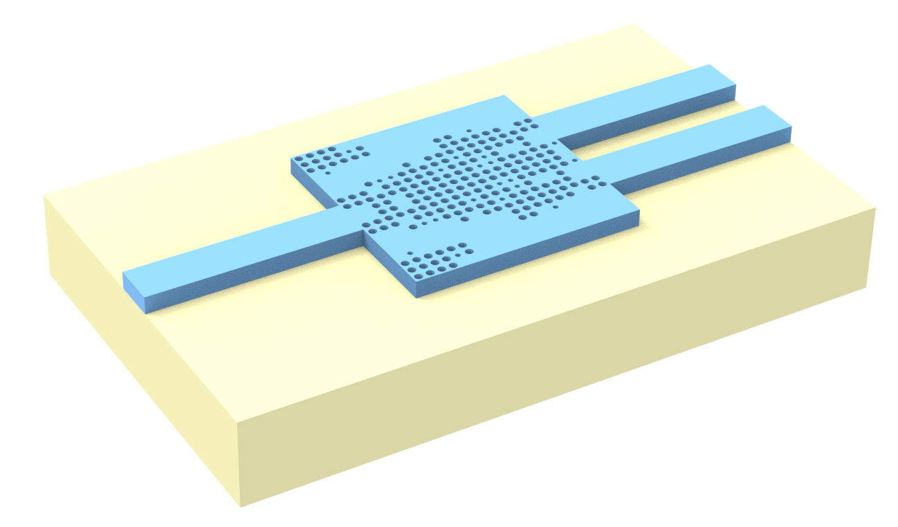 Schematic of the inverse designed digital power splitter