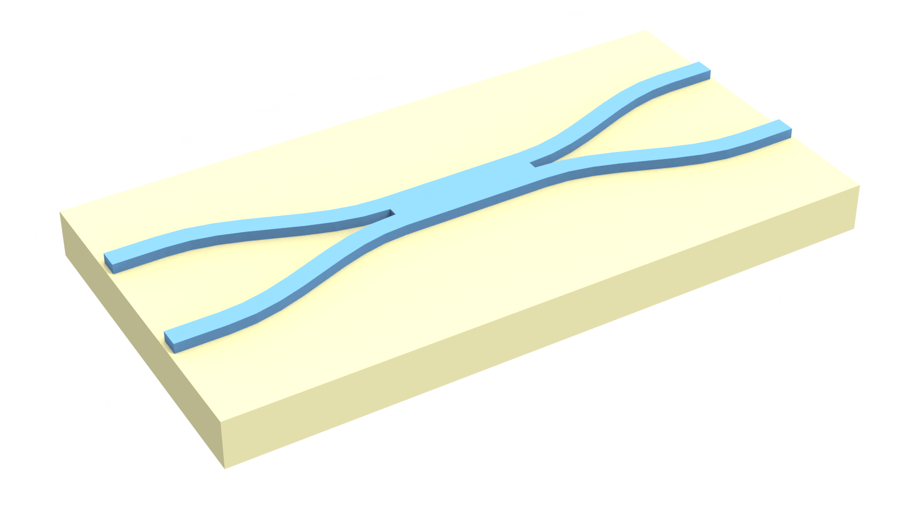 Schematic of the 2x2 MMI Power Splitter