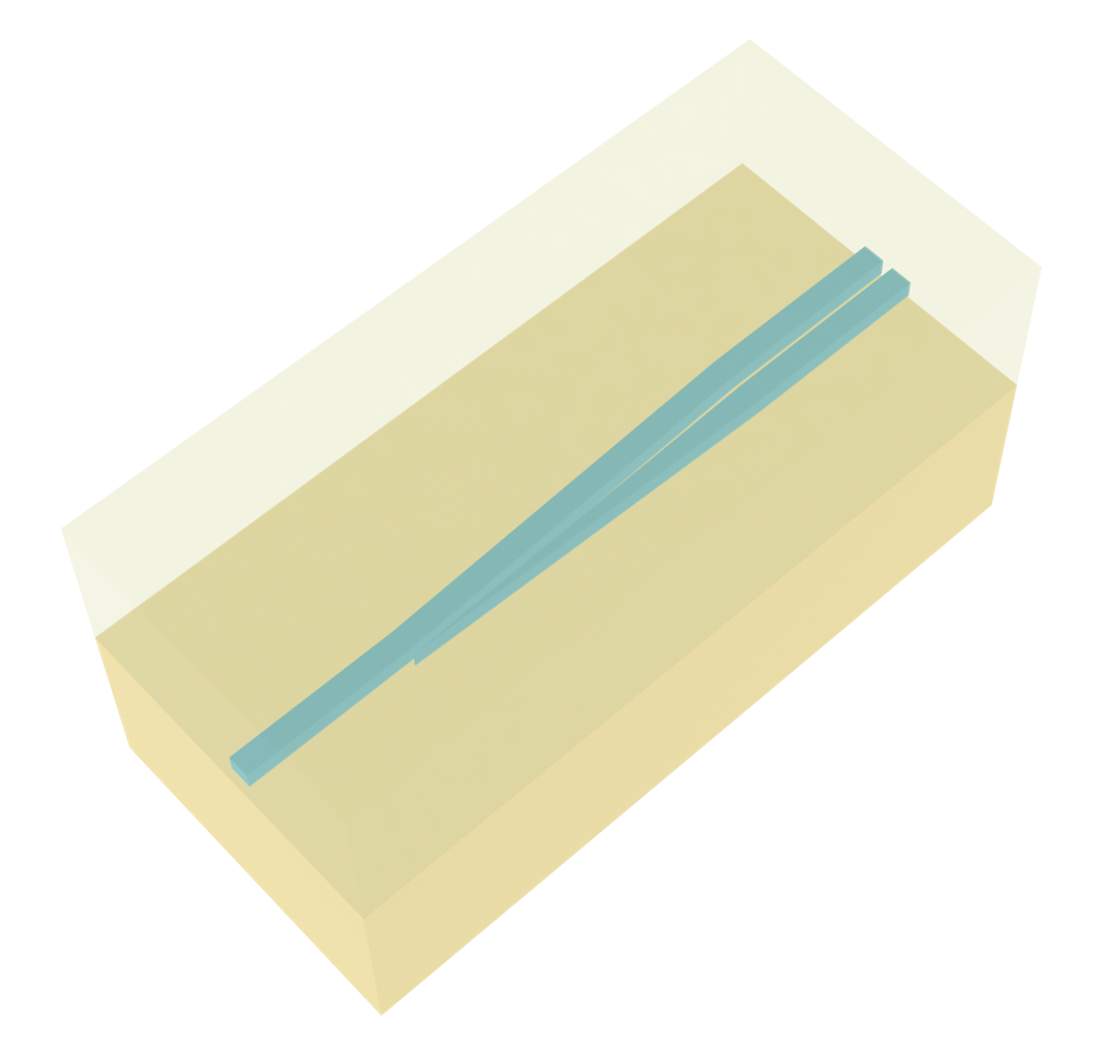 Schematic of the third strip to slot converter design