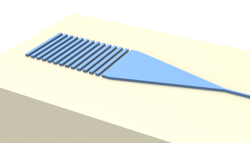 Schematic of the grating coupler