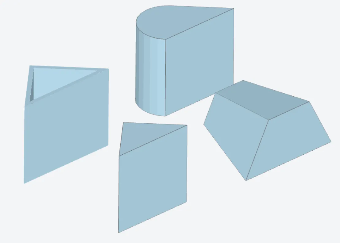 Geometries created using PolySlab